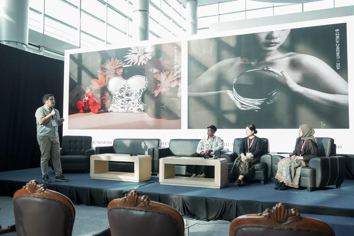 The Textile Map x ESMOD Jakarta di Indo Intertex-Inatex 2026: Menyiapkan Pelaku Industri Kreatif Masa Depan dengan Literasi Tekstil (Marco Sianturi, Tatang Khalid, Stella Budiarjo, Mega Saffira)